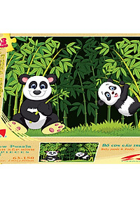 Tranh xếp hình Tia Sáng Bố con gấu trúc ( 63 mảnh)