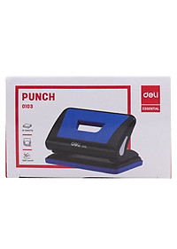 Máy Đục Lỗ 10 Tờ Deli, Xanh Dương, Đỏ, Ghi Xám - 1 Cái E0103
