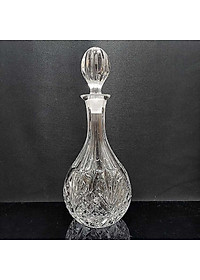 Chai Đựng Rượu Đẹp 800ML - Chai Pha Lê cao cấp mẫu giọt nước – nắp mài đặc nguyên khối không cần gioăng - phong cách châu âu (P3)