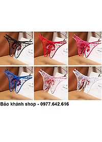 Quần Lót Mềm Giấu Đường May Phối Ren Cho Nữ - Quần lót xẻ dáy sexy - quần lót lọt khe C53