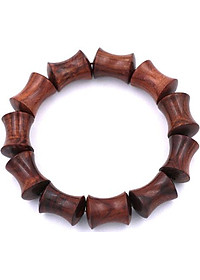 Chuỗi hạt đeo tay Gỗ Tử Đàn Hình Ống Tre - Vòng tay chuỗi hạt gỗ - vòng đeo tay size lớn