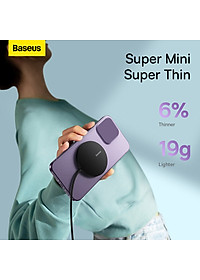 Đế Sạc Nhanh 15W Không Dây Baseus Simple Mini3 Magnetic Wireless Charger Cho 12 13 14 - Hàng Chính Hãng