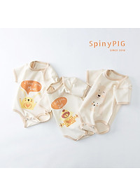 Quần áo sơ sinh 0-2 tuổi 100% cotton hữu cơ tự nhiên không chất tẩy nhuộm an toàn cho bé cộc tay và sát nách