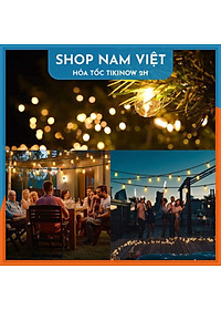 Dây Đèn LED Edison S14 Năng Lượng Mặt Trời Chống Nước Trang Trí Ngoài Trời - Chính Hãng NAVIVU