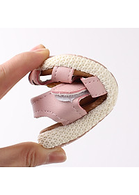 Dép - Sandal tập đi cho bé gái 6 - 18 tháng gắn hoa xinh xắn SG17