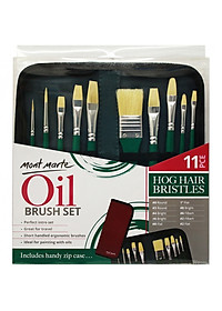 Bộ 10 cọ Mont Marte vẽ màu Acrylic, màu nước, màu sơn dầu