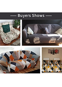 Stretch Slipcover Elastic Stretch Sofa Cover with Pillowcase for Living Room Couch Cover