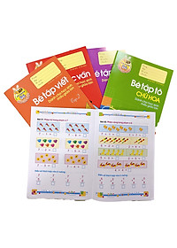 Sách : Combo Chuẩn Bị Cho bé Vào Lớp 1 ( Túi 5 Cuốn +Tặng 1 Cây Viết Chì +1 Gôm + 1 Chuốt)