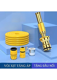 Vòi Tưới Cây, Vòi Xịt Rửa Xe Đa Năng Tăng Áp Lực Nước Cực Mạnh 10m, Lắp Vòi Nước Thông Thường (Đầu Vòi Đồng) - HÀNG CHÍNH HÃNG MINIIN
