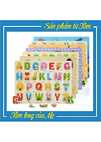 Nơi bán Bảng Núm Gỗ Ghép Hình,Chữ,Số... Thông Minh Cho Bé