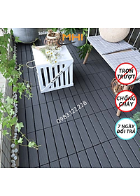 [COMBO 11] Vỉ nhựa lót sàn MHI cao 2 cm, chuyên dụng cho ban công, bể bơi sân vườn PP - kích thước 30 cm x 30 cm x 2 cm