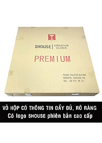 Đồng Hồ Treo Tường Con Chim Công Khổng Tước Kim Trôi Shouse A999 Nghệ Thuật Cao Cấp hiện đại 3D kích cỡ lớn đẹp treo phòng khách