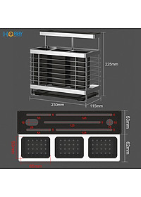 Kệ đựng đũa muỗng dao kéo inox 304 dán tường Hobby home decor KDMT3
