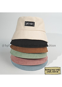Mũ bucket vành cụp ️ Nón tai bèo thêu PromissYou chất nhung tăm cao cấp form unisex nam nữ N42