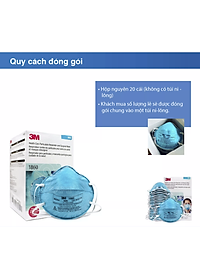 Khẩu trang phòng dịch N95 3M 1860 chuyên dùng chống giọt bắn, máu, vi khuẩn- Khẩu trang 3M đạt tiêu chuẩn N95 và FDA chính hãng