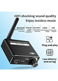 SOAIY Bộ Chuyển Đổi Âm Thanh DAC HIFI Bluetooth D18 (Hỗ Trợ Cổng Optical) - Hàng Nhập Khẩu