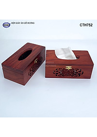 Hộp Giấy Ăn Bằng Gỗ Hương (Cỡ lớn - đủ mẫu) Đục Khắc Hoa Văn Tinh Xảo/Độc Đáo