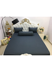 Bộ Drap gối  Thun Hàn Quốc 4 món { drap và 3 áo gối}
