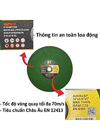 Thùng 25 viên ĐÁ CẮT SẮT 355 | Đá cắt K1 xanh 355 | Đá cắt sắt phi 355