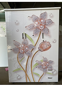 Tủ nhựa đài loan 3 cánh 2 học 3D in Hình hoa Kim Cương