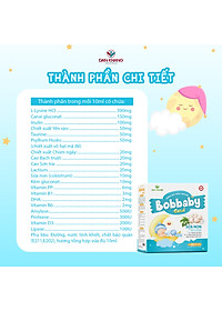 Siro ăn ngủ ngon cho bé BobBaby Dân Khang cải thiện chứng biếng ăn giúp bé ăn ngon ngủ sâu giấc hộp 20 ống x 10ml
