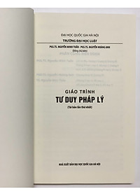 Sách - Giáo trình tư duy pháp lý (Tái bản lần thứ nhất)