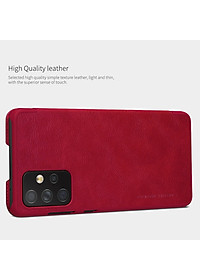 Bao da dành cho Samsung Galaxy A72 hiệu Nillkin Qin Chất liệu da cao cấp, có ngăn đựng thẻ, mặt da siêu mềm mịn - Hàng chính hãng