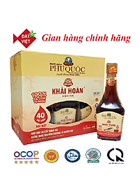 Nước mắm Khải Hoàn Phú Quốc 40-43 độ đạm thùng 6 chai thủy tinh 205ml