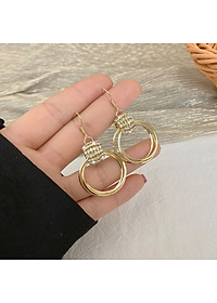 Bông tai xinh sang trọng hình cầu đá  phụ kiện xinh - không dị ứng