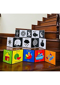 Tranh kích thích thị giác cho trẻ sơ sinh từ 0-2 tuổi Đồ chơi cho trẻ sơ sinh giúp bé phát triển giác quan và não bộ - Đồ chơi trẻ em HT SYS