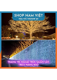 Nơi bán [Nguồn 220V] Đèn Led Đom Đóm Hạt Gạo Chống Nước Trang Trí Ngoài Trời, 8 Chế Độ Nháy