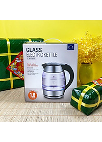 Ấm đun siêu tốc Lock&Lock thân bình thủy tinh dung tích 1.8L công suất 1850W EJK418SLV - Hàng chính hãng