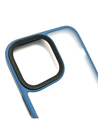 Ốp lưng cho iPhone 13 Pro Max hiệu Likgus nhám Tpu viền màu blue chống vân tay (Không ố màu) - Hàng nhập khẩu
