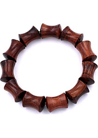 Chuỗi hạt đeo tay Gỗ Tử Đàn Hình Ống Tre - Vòng tay chuỗi hạt gỗ - vòng đeo tay size lớn