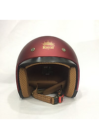 Nón bảo hiểm 3/4 kính âm Royal M139 Đỏ Đô Nhám cao cấp Lót tháo rời, che hết mặt