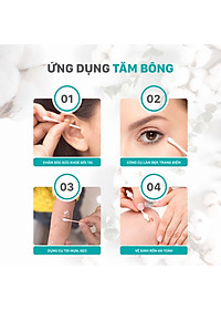 Combo 10 Tăm Bông NIVA Dành Cho Người  Lớn Hũ 100 Que Nhựa Ah1