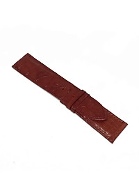 Dây đồng hồ nam nữ Huy Hoàng da cá sấu 2 mặt da size lớn màu nâu đỏ HT8284