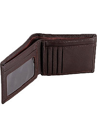 Ví Nam Da Bò Mini Huy Hoàng HT2127 (12.5 x 10 cm) - Nâu