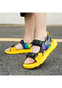 Sandal bé trai Robot chiến binh màu vàng năng động và cá tính cho trẻ em 4 - 12 tuổi đế siêu nhẹ chống trơn cao cấp ST62