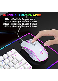 Chuột LED RGB 3600 DPI Gaming Mouse HXSJ X100 - hàng nhập khẩu