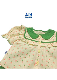 Bộ quần áo lửng bé gái họa tiết Hoa Sao nhái vàng quần xanh cara - AICDBGPF9UDL - AIN Closet