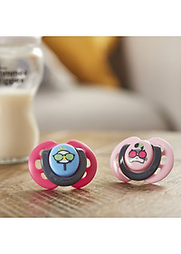 Ty ngậm thoáng khí cho bé Tommee Tippee Air 0-6 tháng (vỉ đôi) - Mèo hồng