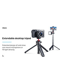 Ulanzi MT-16 - Tripod Kiêm Gậy Chụp Hình Selfie Đa Năng Cho Máy Ảnh Cỡ Nhỏ, Smartphone - Hàng chính hãng