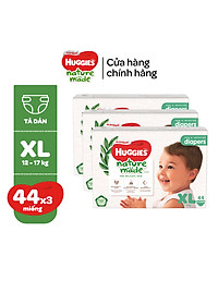 Combo 3 Tã/Bỉm dán Huggies Platinum NatureMade M64/L54/XXL44