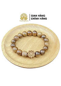 Vòng tay trầm hương mix hoa sen tốc đeo tay nam nữ phong thủy may mắn bình an tài lộc Trầm Hương Hà Xá