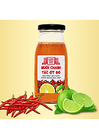 Đặc Sản Phan Thiết - MuốI ỚT Đỏ Chanh TắC Cao Cấp Làng Chài Xưa, Nguyên Liệu Tươi, Thơm Ngon Đặc Biệt, Chai Thủy Tinh 300Gr