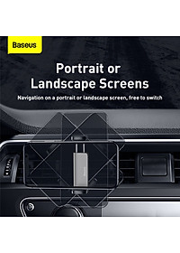 Giá Đỡ Điện Thoại Ô Tô Gắn Cửa Gió Baseus Nhỏ Gọn Xoay 360 Độ Phù Hợp Kích Thước 4.7-6.5 Inch - Hàng Chính Hãng