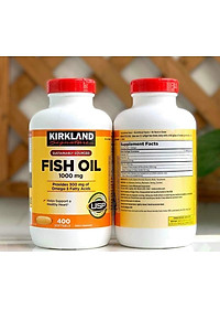 Omega 3 dầu cá Mỹ Kirkland Signature Fish Oil 1000mg Hỗ trợ sức khỏe não bộ, hệ thần kinh, Tim mạch, Khớp, Bổ mắt, Làm đẹp da - OZ Slim Store