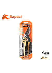 Kéo cắt cành trợ lực Nhật Kapusi K-8618 200mm, thép SK5 màu vàng hoặc tím (Giao ngẫu nhiên)