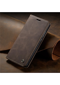 Bao da bò dạng ví dành cho Samsung Galaxy A12 mẫu case hàng nhập khẩu
